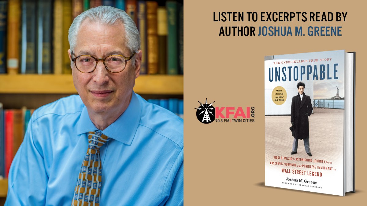 UWilzig's tweet photo. Author @JoshuaMGreene read excerpts from UNSTOPPABLE on KFAI - Fresh Air Community Radio - 90.3 FM HD's "Write On!" Listen here, starting at the 31:00 minute mark: https://t.co/V0KxSXOnR9 
#UnstoppableSiggi #SiggiBWilzig #JoshuaMGreene #Biography #Newbooks #Awardwinningbooks https://t.co/5y6YgHL44l