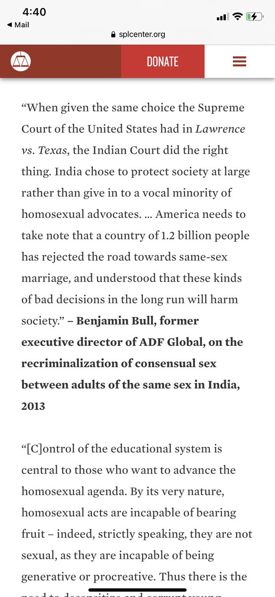 4/ ADF wants “freedom” to discriminate against the LGBTQ community & “freedom” to force Christofascism down our throats. What a bunch of a-holes. Unfortunately, they seem scarily organized.  https://www.splcenter.org/fighting-hate/extremist-files/group/alliance-defending-freedom