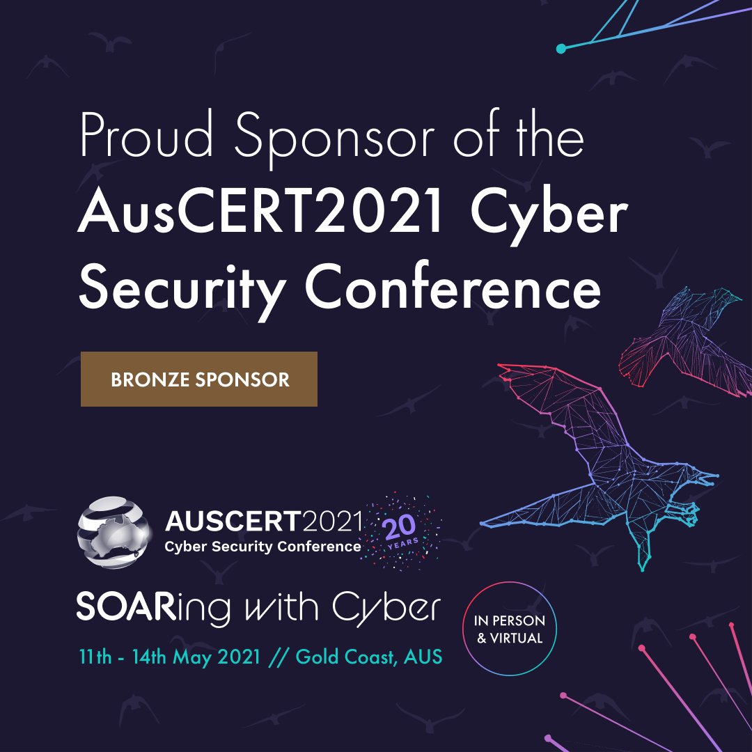 Bronze sponsors  @alcgroup,  @AttivoNetworks,  @awsn_au,  @Bitdefender,  #CyberDistribution,  @FlashpointIntel,  @GrayshiftLLC,  @GroupIB_GIB,  #Secolve and  @swimlane 