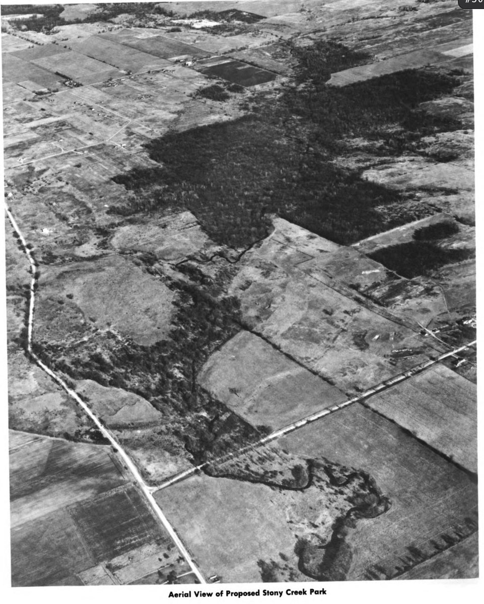 Stony Creek was acquired in 1956, the site was imagined as a full sized metropark rivaling Kensington and the lake was created by building a dam. It opened in 1964