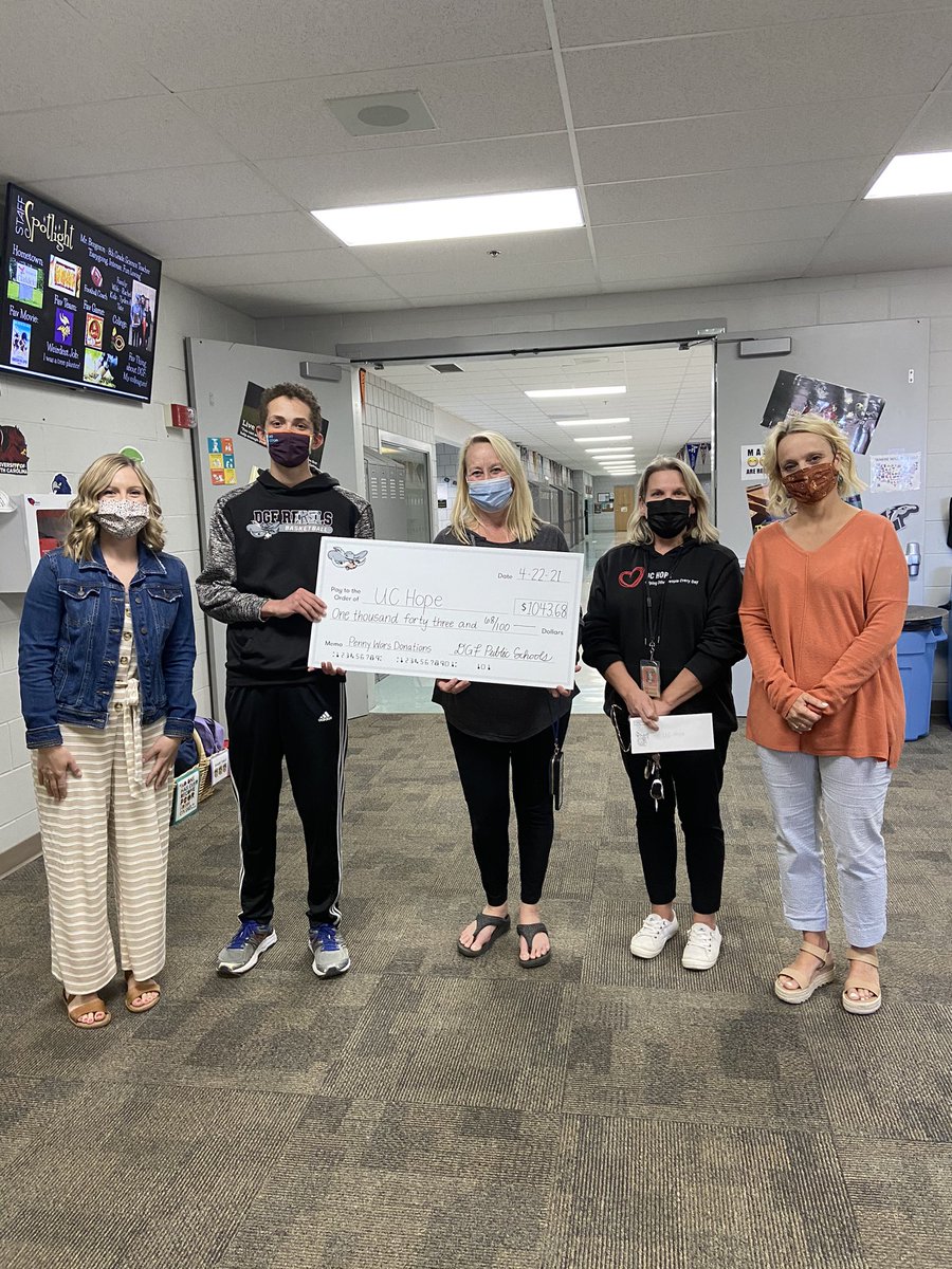 So proud of DGF Middle School and Dilworth Elementary for raising over $1,000 for UC Hope! ❤️ #community #dgfrebels #studentsuccess