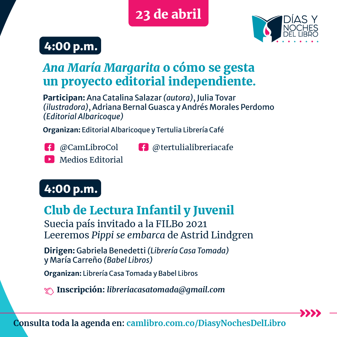 CamLibro's tweet photo. Días y Noches del Libro: un fin de semana para los libros y la lectura desde casa📚
Para conmemorar el #DíaInternacionalDelLibro, nos hemos unido con los actores de la cadena del libro para llevar a los lectores actividades para que toda la familia. 

▶ https://t.co/ntkaXrn9QX📖 https://t.co/XPE3uOp3rB