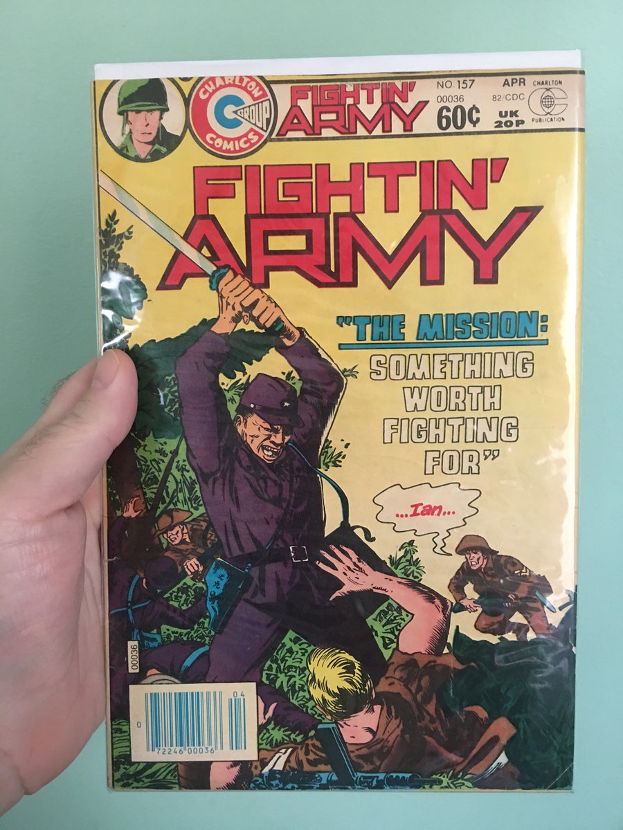 In the "Rio" video, John Taylor is spotted lounging and reading a comic book: Issue #157 of "Fightin' Army," a series produced by Charlton Comics. The issue was 20p in the UK in April 1982! (h/t to DD fan David Martin for his photo of a copy of the comic!) Day 19, #33daysofrio