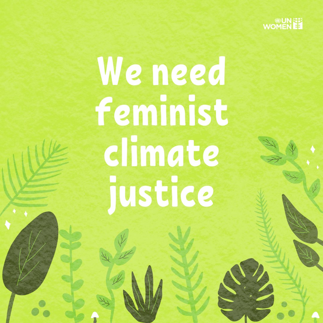 ✊ Climate justice centralizes the needs of people who are the most marginalized.

Women and girls are more vulnerable to climate impacts and experience them differently.

On #EarthDay, take feminist #climateaction with #GenerationEquality: unwo.men/Ve3u50EmTw5

via <a href="/UN_Women/">UN Women</a>