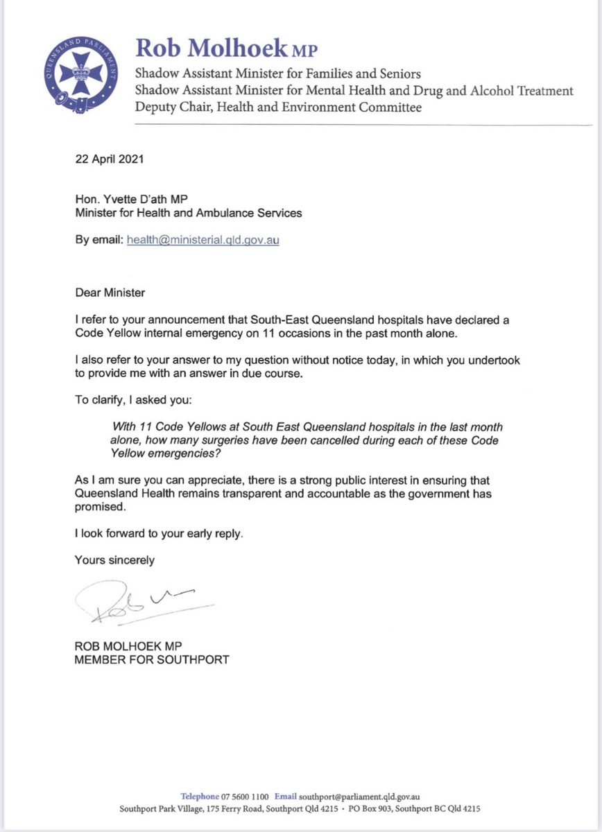 24 hours after Health Min <a href="/YvetteDAth/">Yvette D'Ath MP</a> promised an answer and 🦗🦗🦗
 
Queenslanders deserve the know the truth: @QldLabor is losing control of the health system
 
#Qldpol
