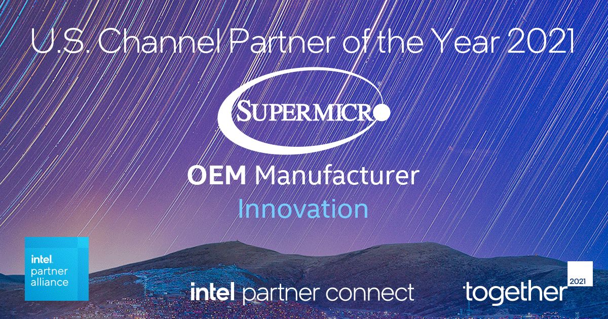 Supermicro's tweet image. Supermicro is proud to announce that we have earned a U.S. Channel Partner of the Year award at #IntelPartnerConnect

Thanks to @IntelBusiness for the recognition and collaboration.
