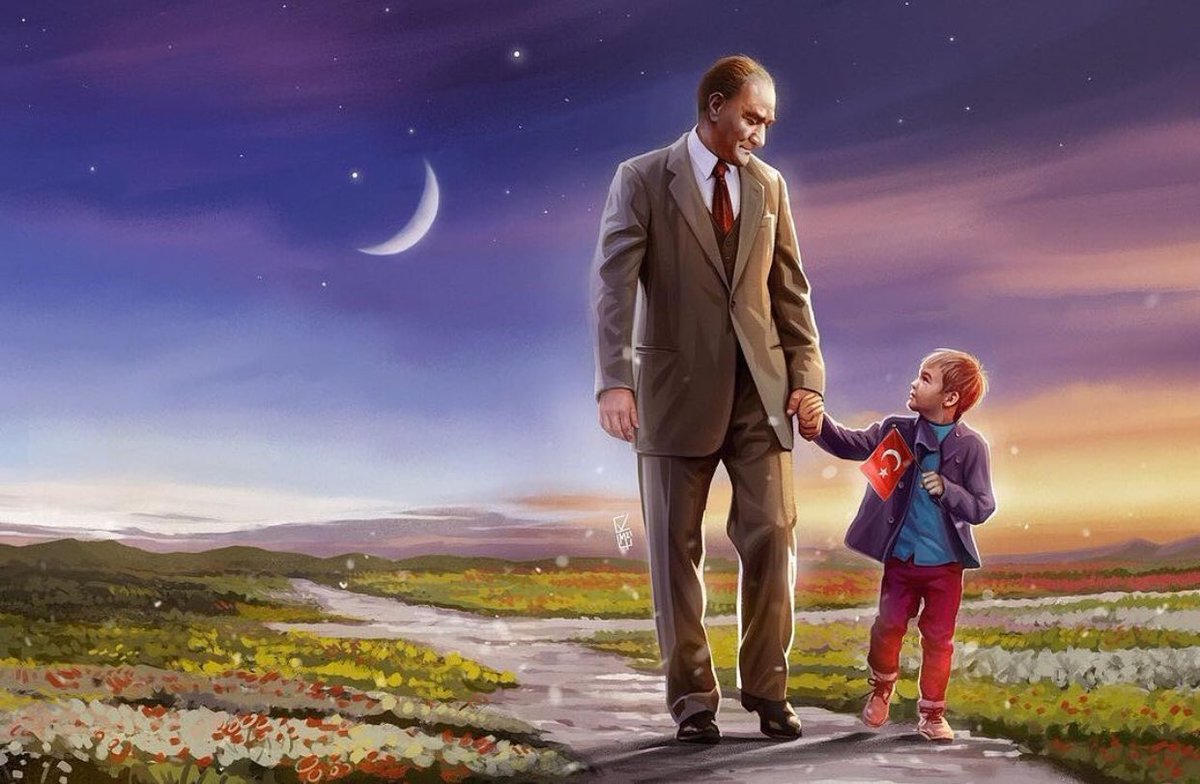 Cumhuriyetimizin kurucusu Gazi Mustafa Kemal ATATÜRK tarafından Dünya çocuklarına armağan edilen 23 Nisan Ulusal Egemenlik ve Çocuk Bayramı kutlu olsun. 🇹🇷

#23NisanKutluOlsun