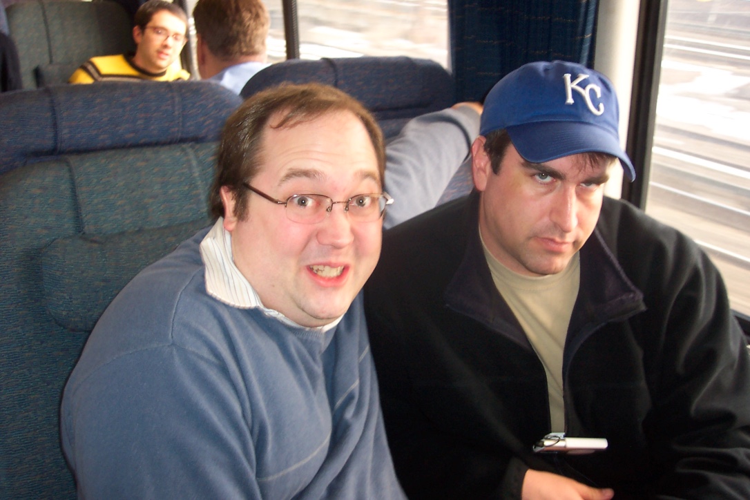 It really is amazing how many great friends I have made! I even went on vacations with some of them.  @RobRiggle and I took a train ride up to  @Harvard . The trip is kind of long, but we didn't even notice because of how much fun we were having.
