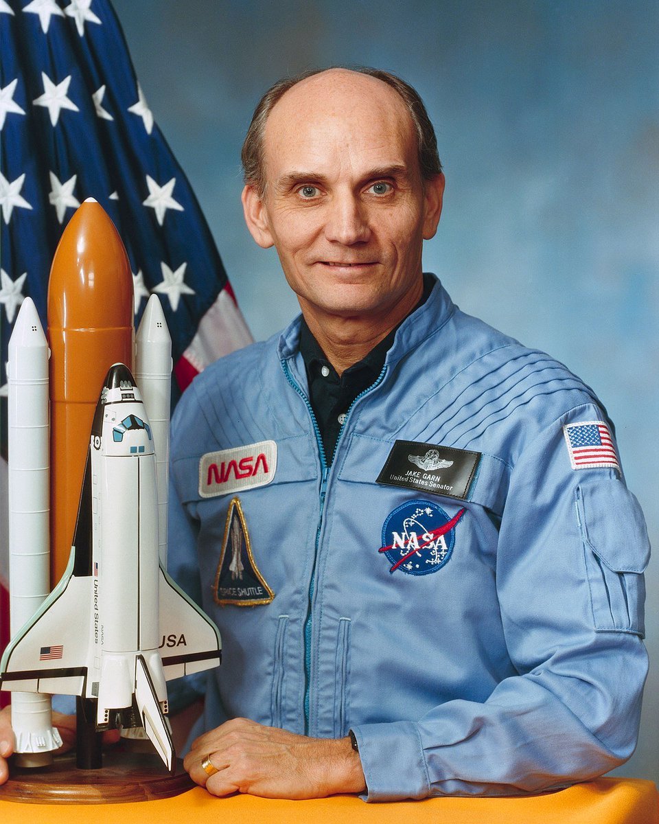 7/ In 1982, NASA set on a plan to begin sending a private citizen into space. It was decided that Garn would be first as chairman of the budget committee controlling NASA’s budget.He was an accomplished pilot with 17,000 military flying hours.