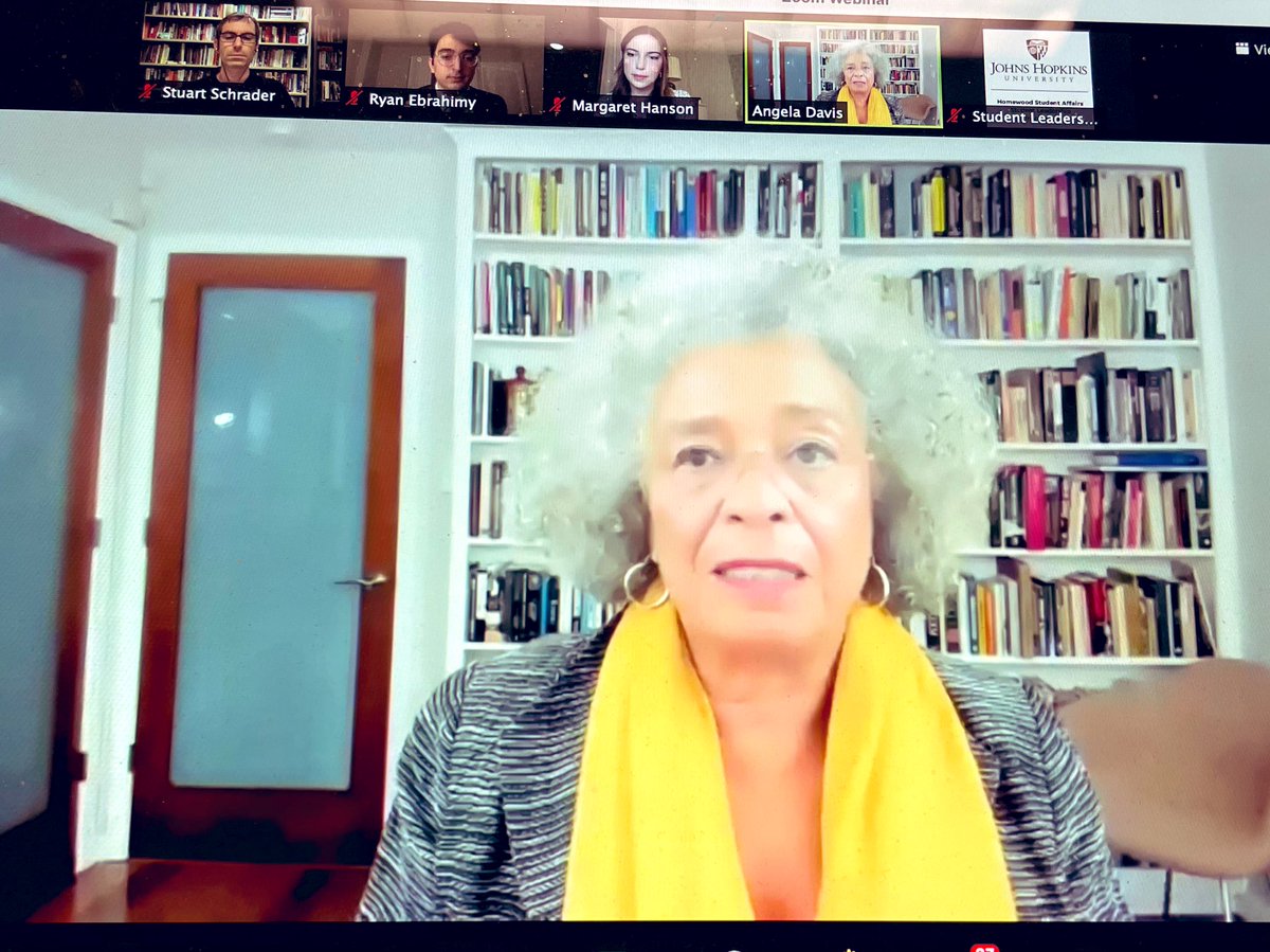 I got to speak with Angela Davis tonight in a conversation organized by <a href="/JHUFAS/">FAS</a>. It was such an incredible honor. We talked a lot about the importance and challenges of international solidarity in the present.