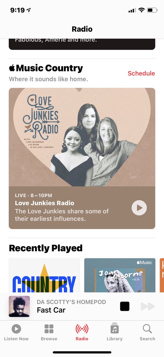 Love Junkies Radio on @AppleMusic #AppleMusicCountry is lit tonight! Love these influence songs and artists. @LoriMcKennaMA @lizrose06 !