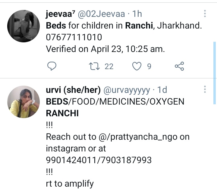  #Ranchi  #oxygen  #Beds  #Verified  #COVIDEmergency2021  #covidresources a thread ,all verified today