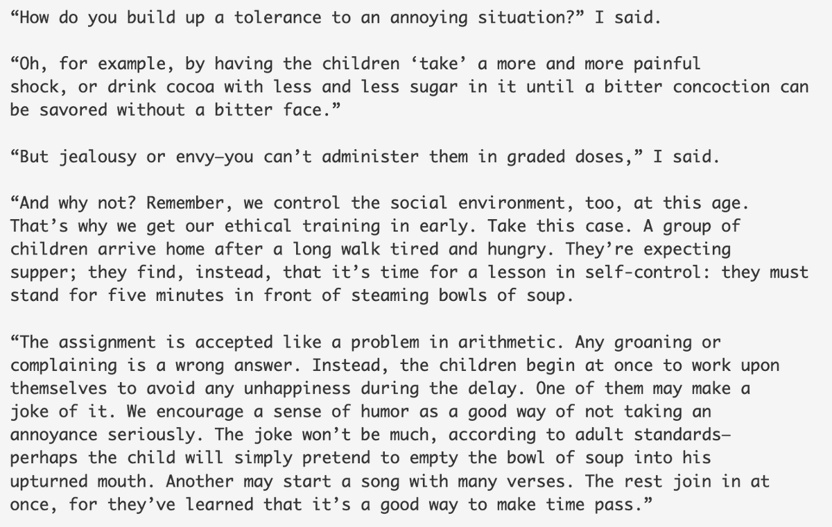 4/7Depending on your perspective, you may see it more as dystopian. Nevertheless, it captured the imagination of many young people eager to build a better society. (excerpts from Walden Two below)