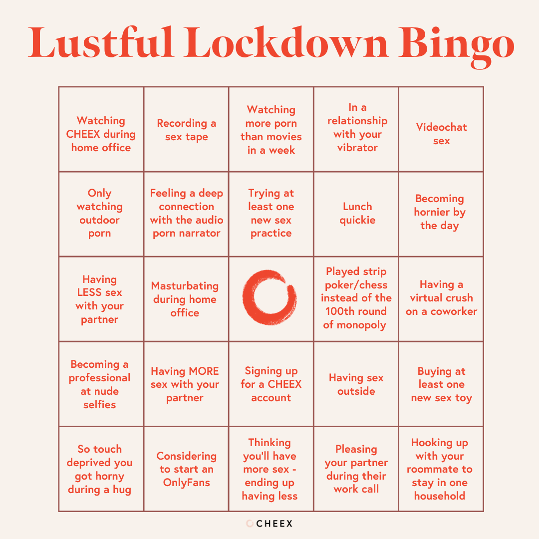 GETCHEEX's tweet photo. We have prepared the "Lustful Lockdown Bingo" for you to play or send to your friends! See who had the naughiest lockdown so far and find inspiration on what to add to your To Do list. #lockdown #bingo #naughty #CHEEX https://t.co/RmvtMvcm8E