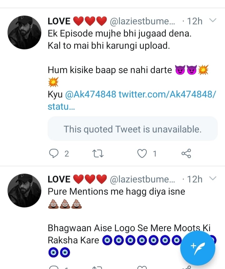 'Bailbuddhi Aurat' badi acha naam diya hai aapne. aur cyber complaint okay I won't stop you. complaint file karo mental harassment cyber bullying kya hai decide karke karo, aur episodes upload karna chahthi hai to9h voh bhi karo.  @laziestbumever  #RrahulSudhir  #IshqMeinMarjawan2