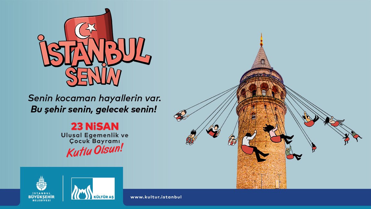 İstanbul'un yarınlarına umutla bakan mutlu çocukları, Ulu Önder Mustafa Kemal Atatürk’ün sizlere armağan ettiği 23 Nisan Ulusal Egemenlik ve Çocuk Bayramınız kutlu olsun.