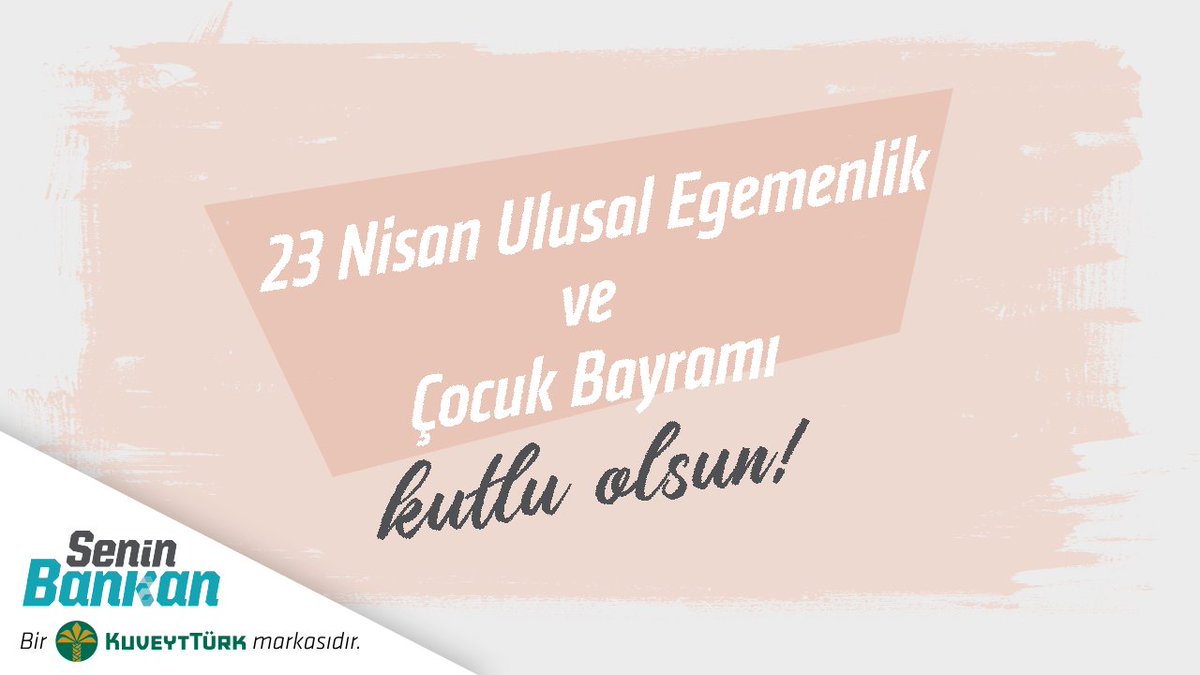 Dünyaya hep saf, temiz, duru gözlerle bakan ve yarına o heyecanla yürüyen tüm çocuklarımızın 23 Nisan Ulusal Egemenlik ve Çocuk Bayramı kutlu olsun!

#SeninBankan #23Nisan