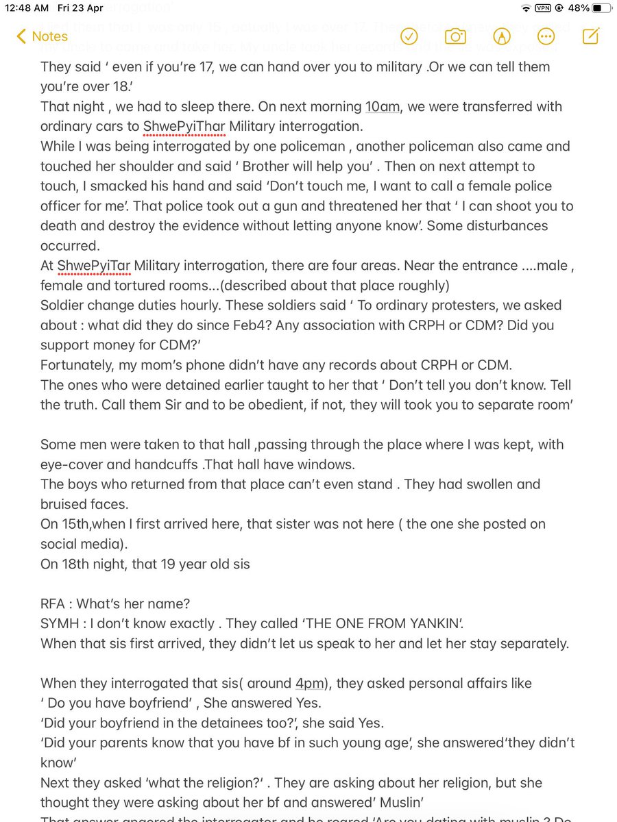 Thank you for this rough translation of the interview   @MyatMoKoKo  #WhatsHappeningInMyanmar #CrimesAgainstWomen #HearTheVoiceOfMyanmar