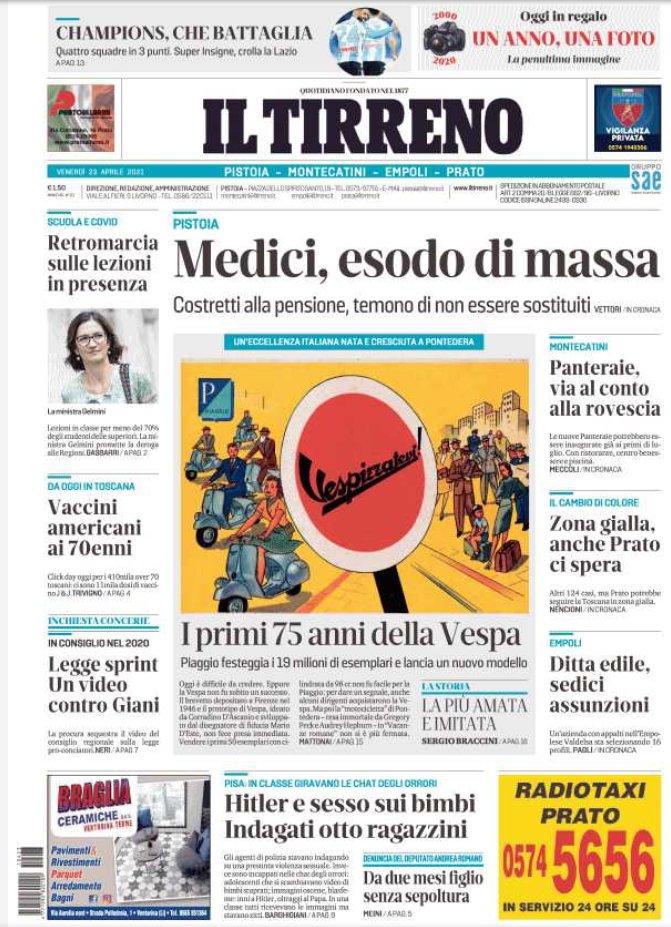 #buongiorno con la #primapagina de <a href="/iltirreno/">Il Tirreno</a> (edizione di Pistoia-Montecatini-Prato-Empoli) <a href="/cristianomeoni/">cristiano meoni</a> <a href="/dfastelli/">danilo fastelli</a> <a href="/PaoloToccafondi/">Paolo Toccafondi</a> <a href="/IlTirrenoEmpoli/">Il Tirreno Empoli</a> <a href="/IlTirrenoPrato/">Il Tirreno Prato</a> @iltirrenoPistoia