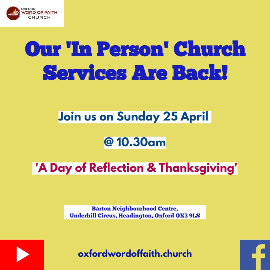 Oxford Word of Faith Church (OxfordWordFaith) Twitter