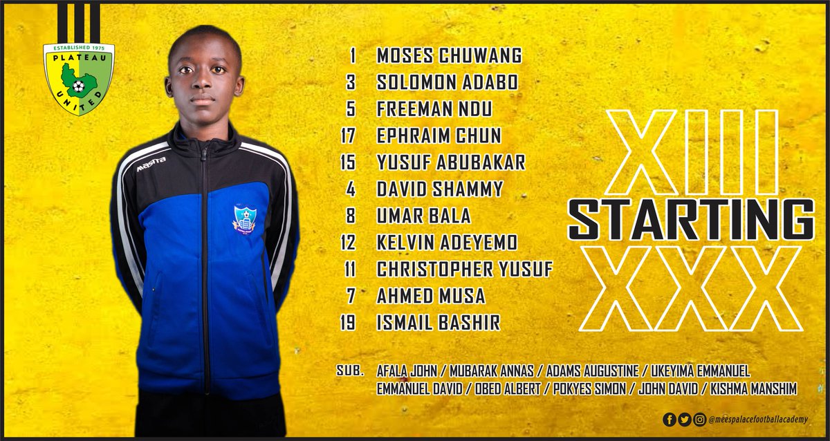 MeesPalace_FA's tweet photo. 🔴𝗧𝗘𝗔𝗠 𝗡𝗘𝗪𝗦 🔴

 Here's how the team file out against Warri Wolves in the last group match of the #NPFLLaLigaU15Promises 🙌

#PLAWAR https://t.co/U9jvTDVi1K