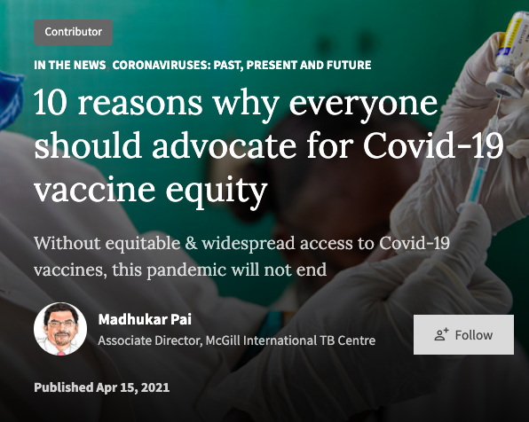  #TRIPSwaiver  #PeoplesVaccine  The moral thing to do.  The human-rights-based approach. And if you still need convincing…  It's in your own self-interest, wherever you are, because economic destruction & new variants can impact us all.  https://naturemicrobiologycommunity.nature.com/posts/10-reasons-why-everyone-should-advocate-for-covid-19-vaccine-equity