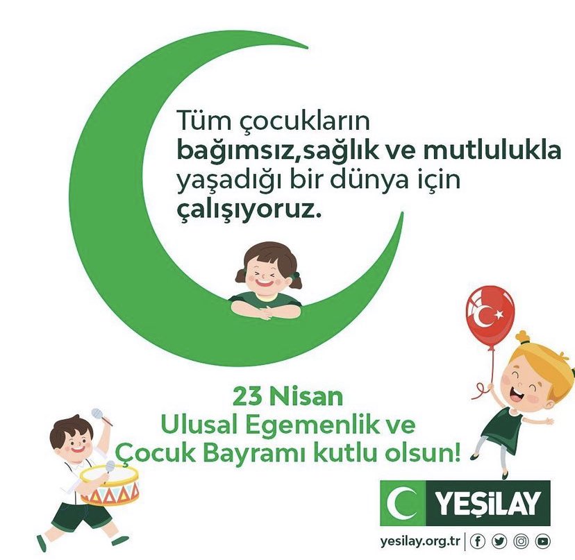 23 Nisan Ulusal Egemenlik ve Çocuk Bayramı kutlu olsun!
#23NisanUlusalEgemenlikveCocukBayramı #cocukbayramı