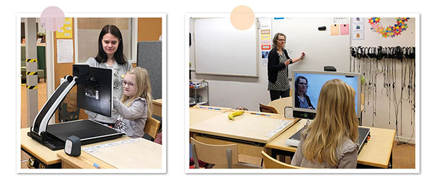 MagniLink's tweet image. Sofia är sju år gammal och har en synskada som heter Septo Optisk Dysplasi. För att underlätta vardagen i skolan så använder hon läskameran MagniLink Zip 17" HD. På lvi.se/sofia-zipanvan… kan du läsa vad Sofia själv säger om att använda MagniLink Zip i skolan.