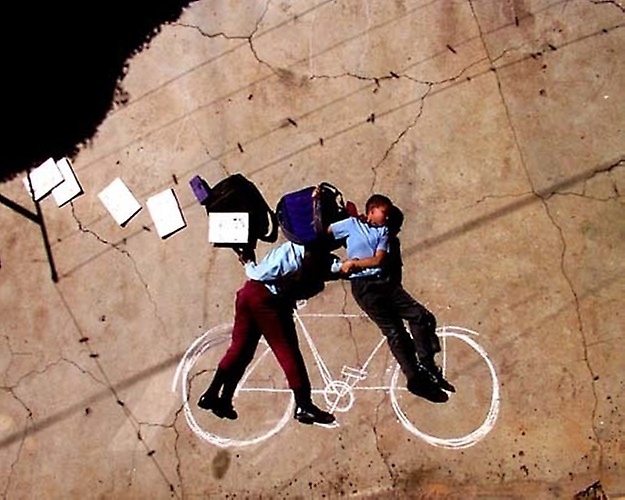 aic_contemp's tweet image. Robin Rhode, New Kids on the Bike, 2002 artic.edu/artworks/20215… #museumarchive #robinrhode