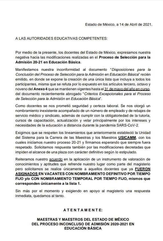 Malu84579447's tweet photo. #YoSoyFAMD #RespetoALosCriteriosExcepcionales #RechazoTotalALasNuevasDisposiciones #EvaluaciónALosAsignados
#YoSiApoyo #FrenteDeAdmisiónMagisterialDefinitiva #QueremosSolución #FranciscoCartasCabrera #USICAMM @lopezobrador_ @delfinagomeza https://t.co/ZFMQ2ab56A