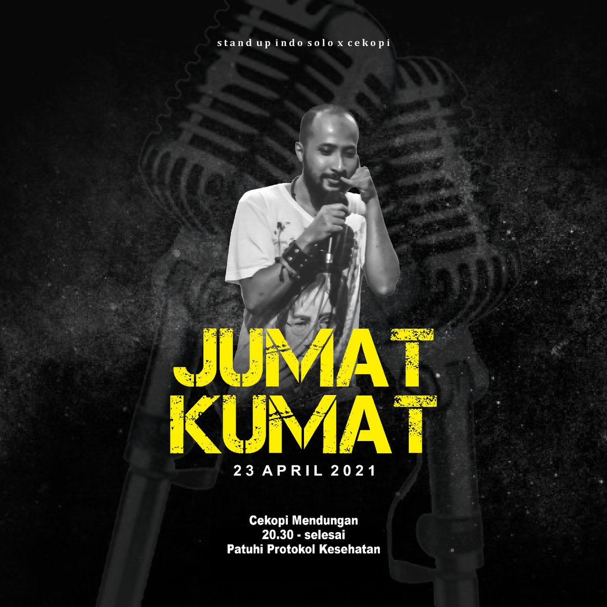 Seperti biasa, sesudah tarawih akan ada openmic #JumatKumat yang jaminan lucu dan dar der dorrr! Nanti malam jam 20.30 hanya di <a href="/CeKopi/">Cekopi</a> Mendungan!
*Tetap patuhi protokol kesehatan.
