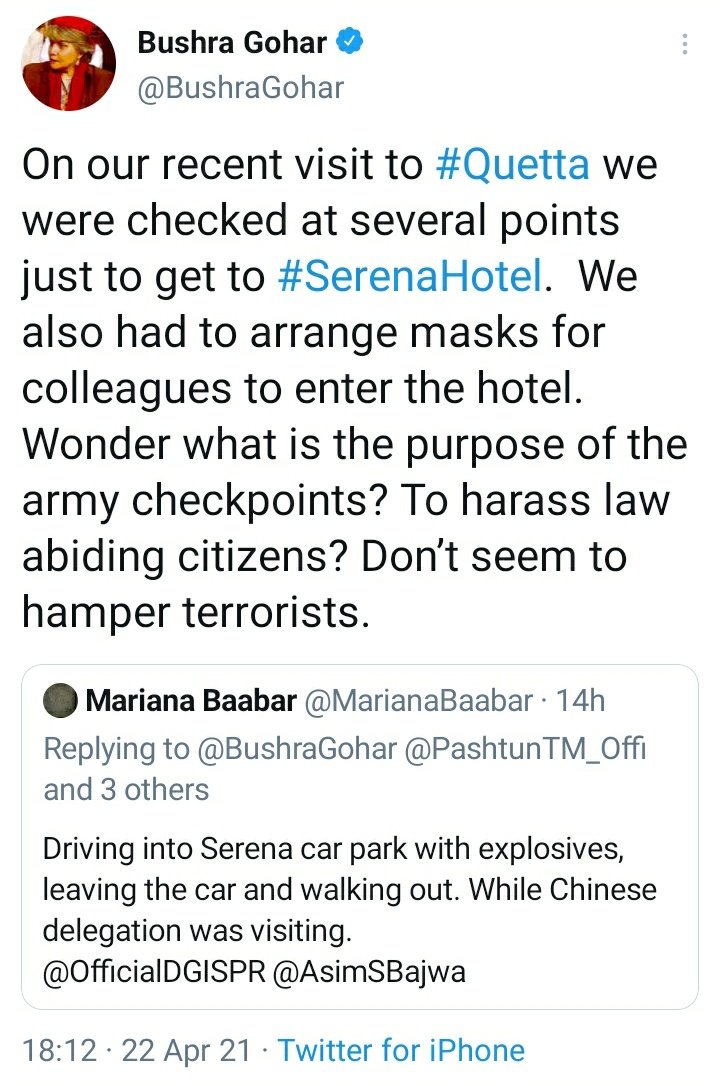 29~ As  #TLPNationWideProtest story had 2 end,  @ISI_GHQ engineered  #QuettaBlast in Ramzan.  @MarianaBaabar (so called peace journalist) does not investigate  #QuettaSerenaBlast & skips own doubts in her report.  @OfficialDGISPR controls  @MarianaBaabar 2. Note  @rsrobin1  @tallstories