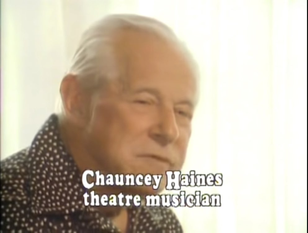 Half of the 22,000 theater musicians nationwide lost their jobs as soon as synchronized sound came in. Chauncey Haines says there were a lot of suicides among the group.