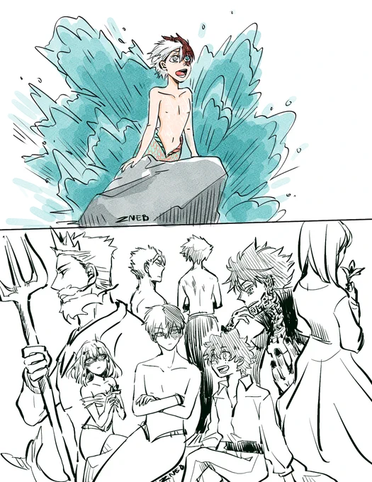 little mermaid au.? 