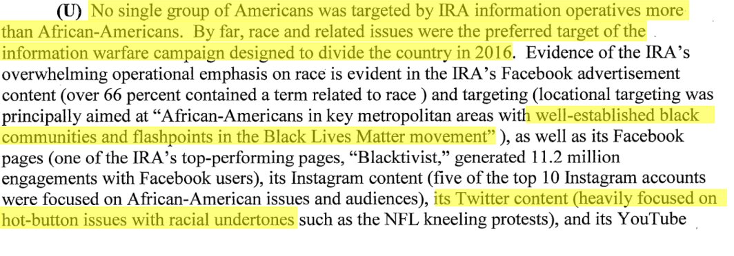 Excertps from the 2019 Senate Intelligence Committee Report on Russian Actove Measures Campaigns and Interference: