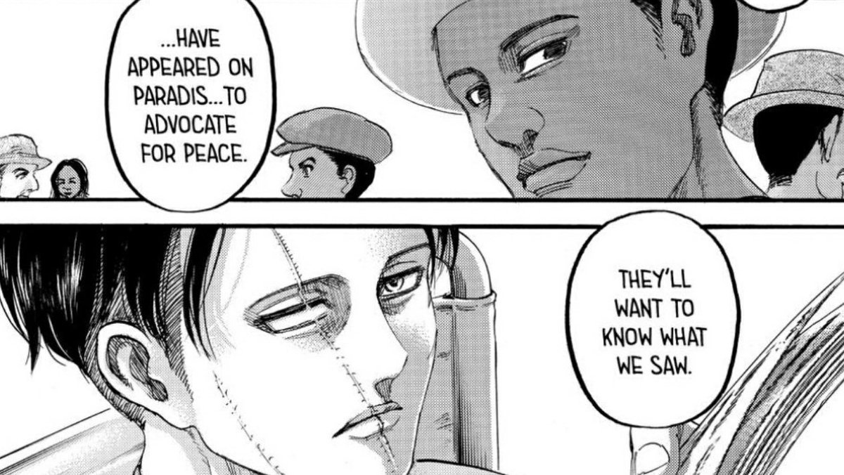 the plane was likely a reference to hanji and their sacrifice in 132. both levi and onkyankopon has associated hanji with planes this likely takes place during hanji's death anniversary. strong implication that even after years have gone by, levi still keeps hanji in his memory.