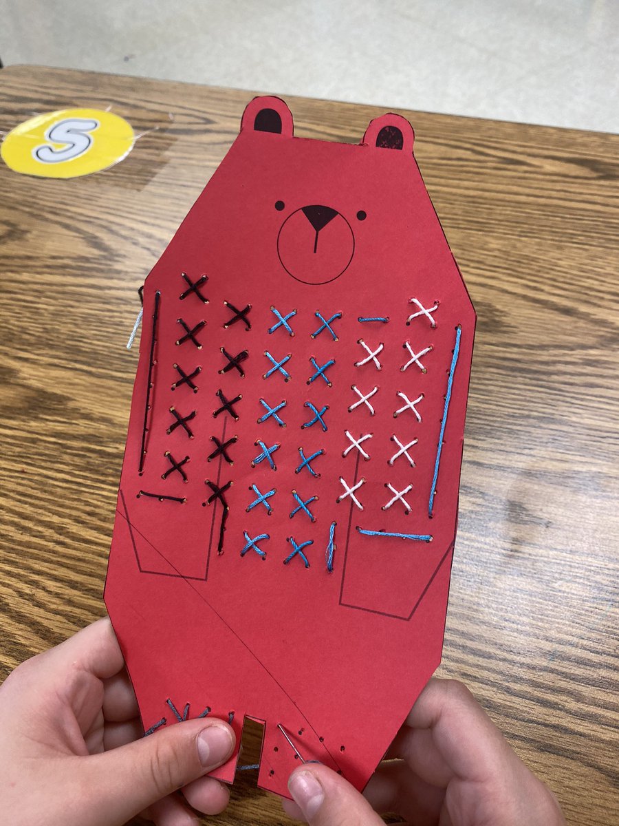 Fourth grade has gotten a lot of good practice in this week with threading needles and tying knots! Check out the cross stitched paper animals! <a href="/Independence_ES/">Independence Elem.</a> <a href="/wright_ashley2/">Ashley Wright</a>