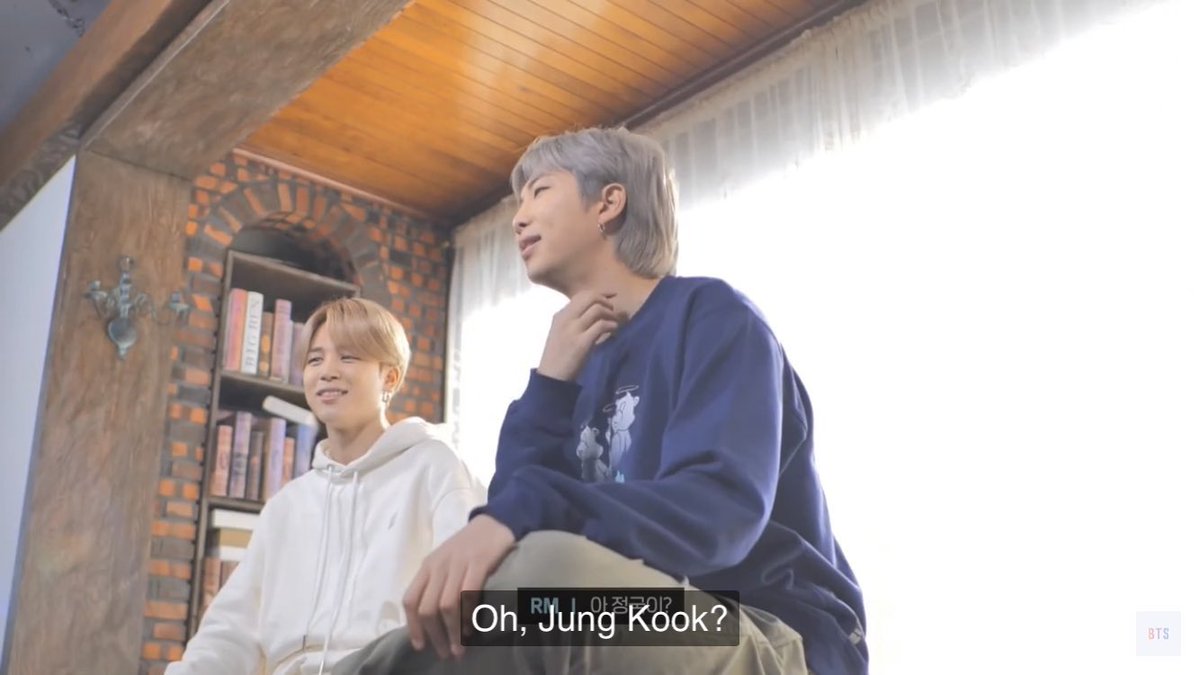 Jimin said “no, not the real youngest“ then namjoon instantly said “oh,seokjin“ pls 