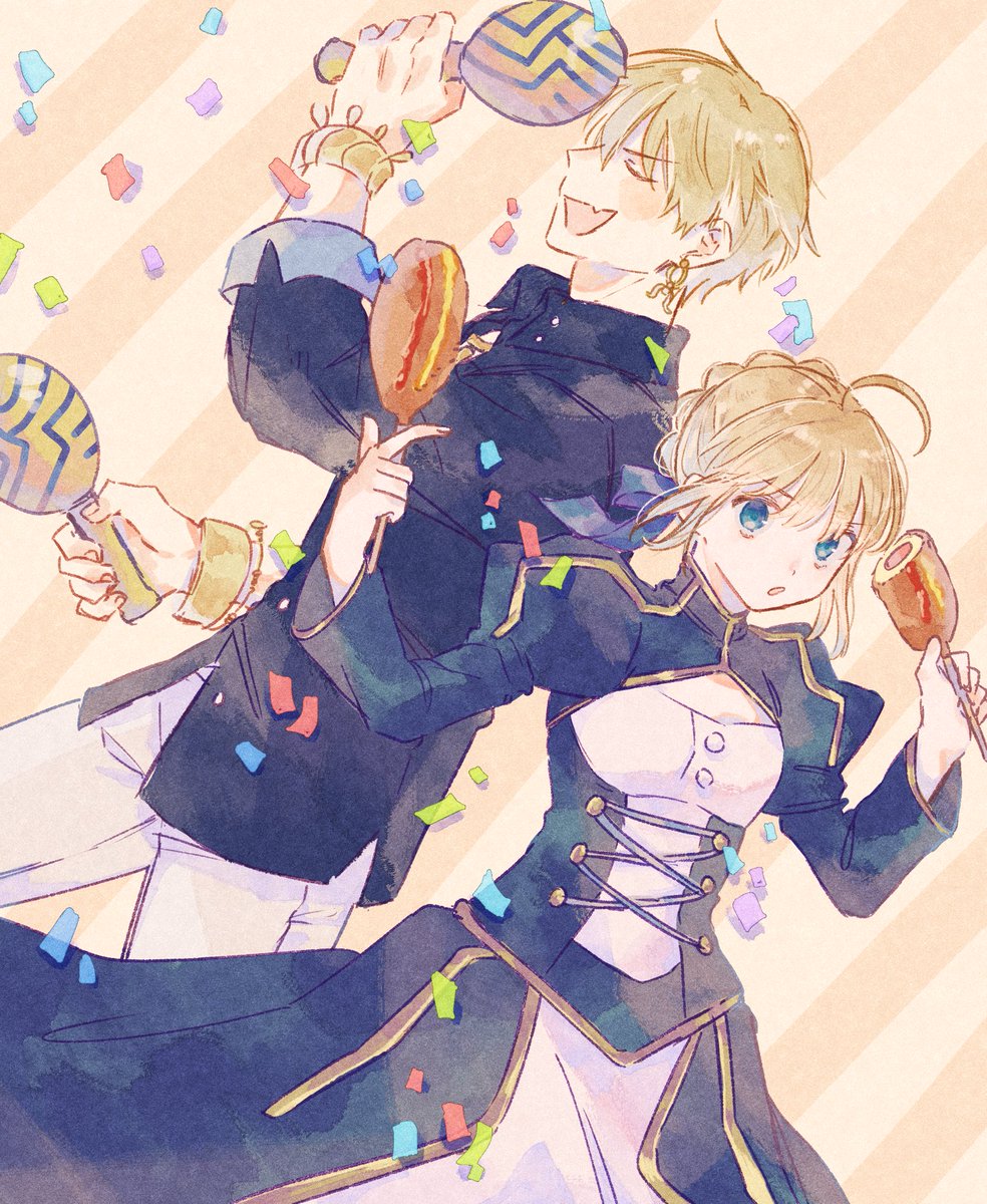 Fate カニファンアルトリア ギルガメッシュが水彩画風イラストが最高 Fate カニファンアルトリア ギルガメッシュが水彩画風イラストが最高