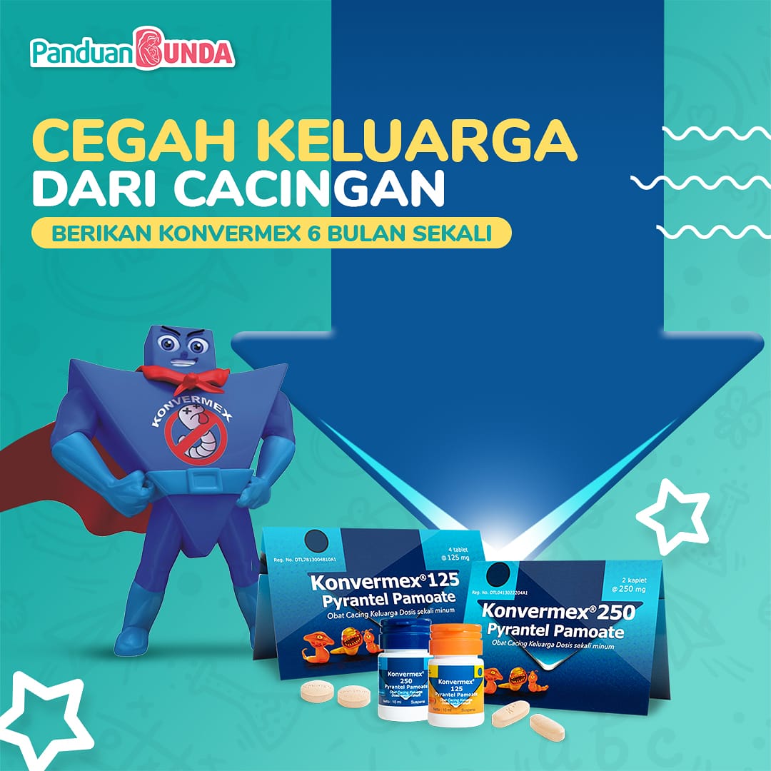 Bossmania.. sudah minum obat cacing belum tahun ini?

Mari kita rutin minum Konvermex
setiap 6 bulan sekali sebagai bagian dari gaya hidup sehat.
 Jangan lupa juga #AyoSalingJagakesehatan dan kebersihan