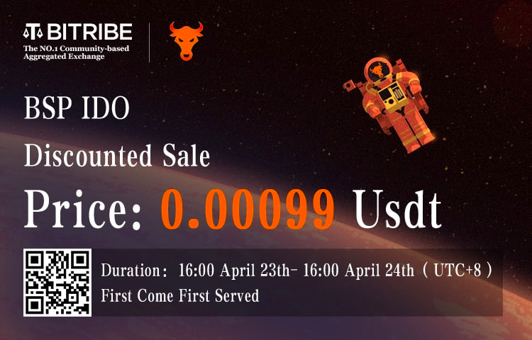 Bitribeofficial's tweet image. #Bitribe [Token Sales] - $BSP Second Round

We are excited to announce the launch of $BSP token sales.Chart with upwards trend

Alarm clock Time: 2021-04-23 16:00 (GMT+8)

Sales Price: 1BSP = 0.00099 USDT

Personal Purchase Cap: 2500 USDT
bitribe.com/xo/item/BSP-US…