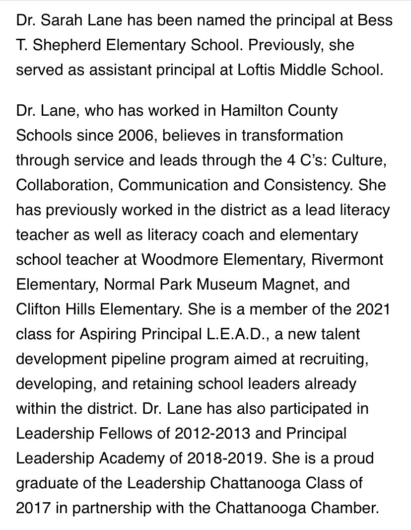Loftis Middle School (@loftismiddle) on Twitter photo Congratulations Dr. Lane <a href="/laneloveslit/">Dr. Sarah Lane</a> for your #Principal appointment at Bess T. Shepherd Elementary! Loftis looks forward to watching u rock the chair! Congratulations Dr. Lane <a href="/laneloveslit/">Dr. Sarah Lane</a> for your #Principal appointment at Bess T. Shepherd Elementary! Loftis looks forward to watching u rock the chair!
