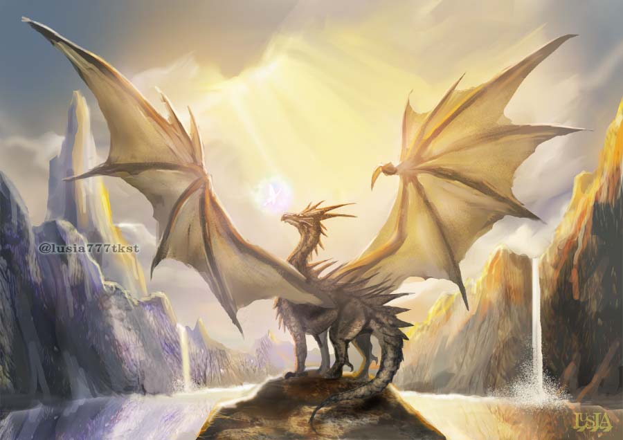 七海ルシア ドラゴンイラスト集２巻制作中 Boothは少し延期します ドラゴンの日 ドラゴンのイラスト Dragonart ドラゴンがいる風景をもう少しふやしたいなぁと思う今日このごろ