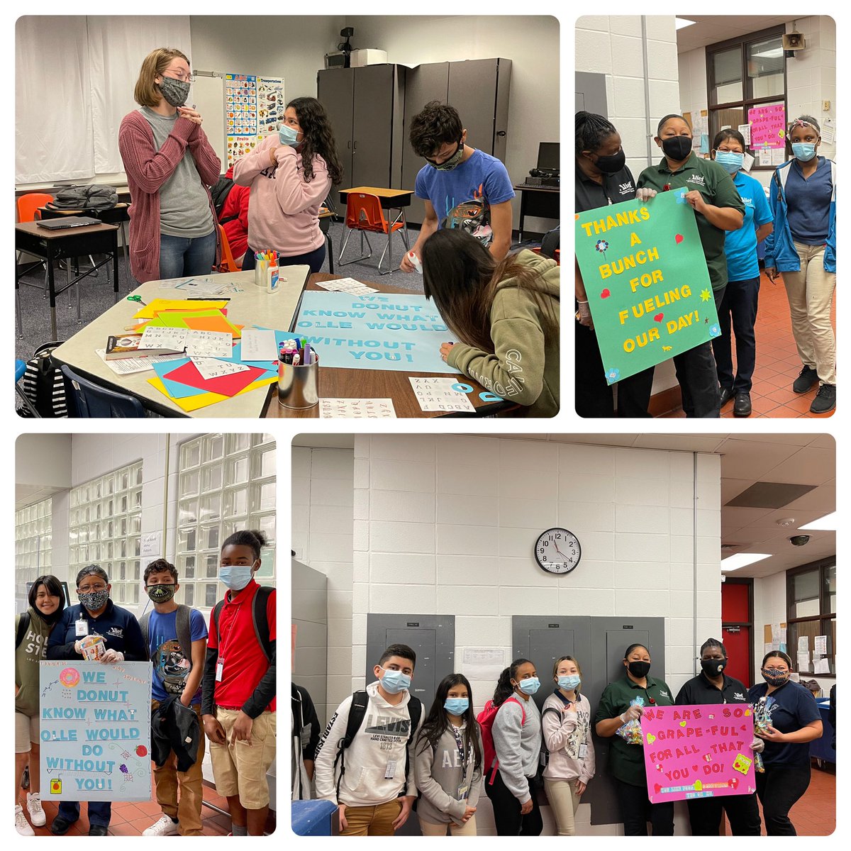 Thank you <a href="/sewahouston/">Sewa Houston</a> and Mrs.Hobbs for guiding <a href="/olleesl/">OlleESL</a> students in this appreciation project for our <a href="/OlleMightyOwls/">Olle Middle CITGO Innovation Academy</a> cafeteria staff! 💕