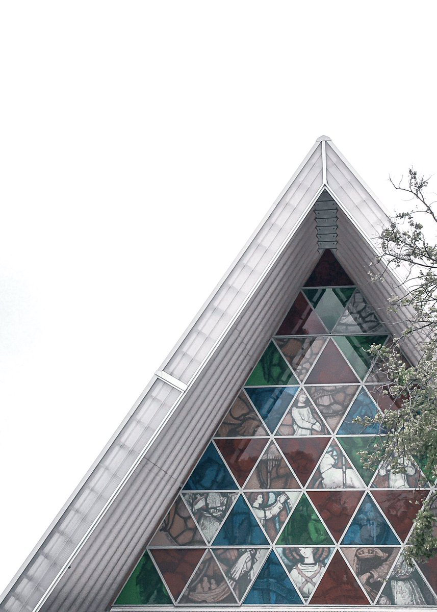 _JustDay's tweet photo. A transitional cathedral made out of cardboard. #Christchurch #NewZealand https://t.co/71FOabX2gz