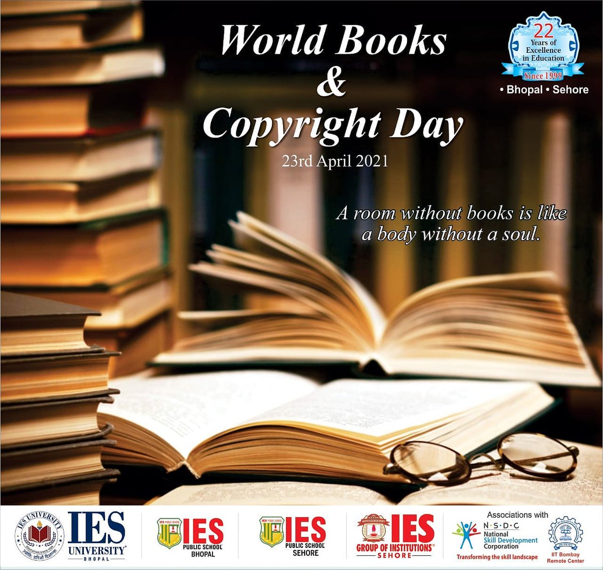 IESuniversity's tweet photo. There are many reasons to be happy in the world but the biggest reason of them all is books. #IESUniversity pledges to keep  spreading the love for books and the joys of reading in the community .
#joyofreading
#books
#copyrightmatters
#IES_University
#LeadingUniversityInMP https://t.co/djD4silR3F