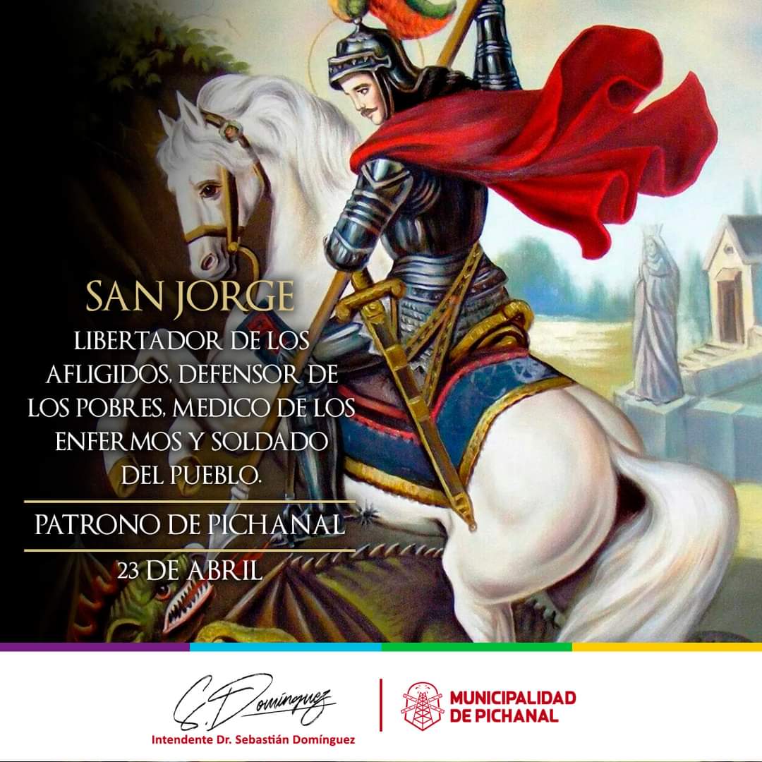 SDominguezok's tweet photo. FELICES FIESTAS PATRONALES MI QUERIDO PICHANAL...

Quiero desear que Dios derrame bendiciones sobre cada uno de ustedes, que San Jorge mártir nos proteja de todo mal y que podamos atravesar esta pandemia de la mejor manera posible. https://t.co/RU6pdR7rNU