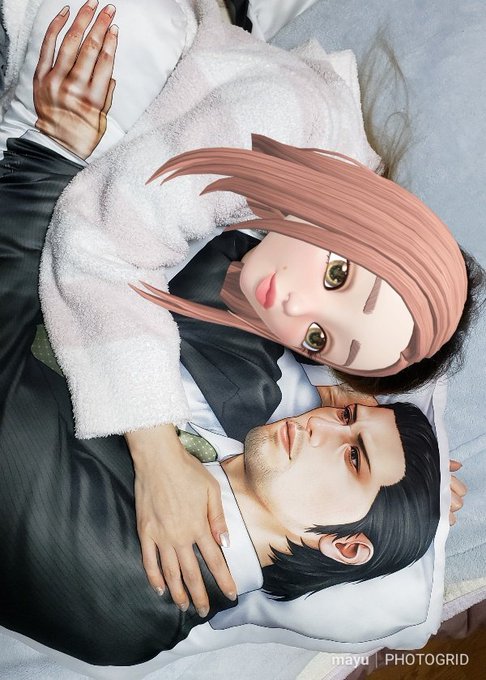 ※夢※大吾の抱き枕を作った💕1つは普通の抱き枕なんだけど、もう1つは腕枕もしてくれて自分の体に手を添えてくれるようにもなってるよ😊✨しかもネックピローにもなるwww天才的な枕を作ってしまった🤤 