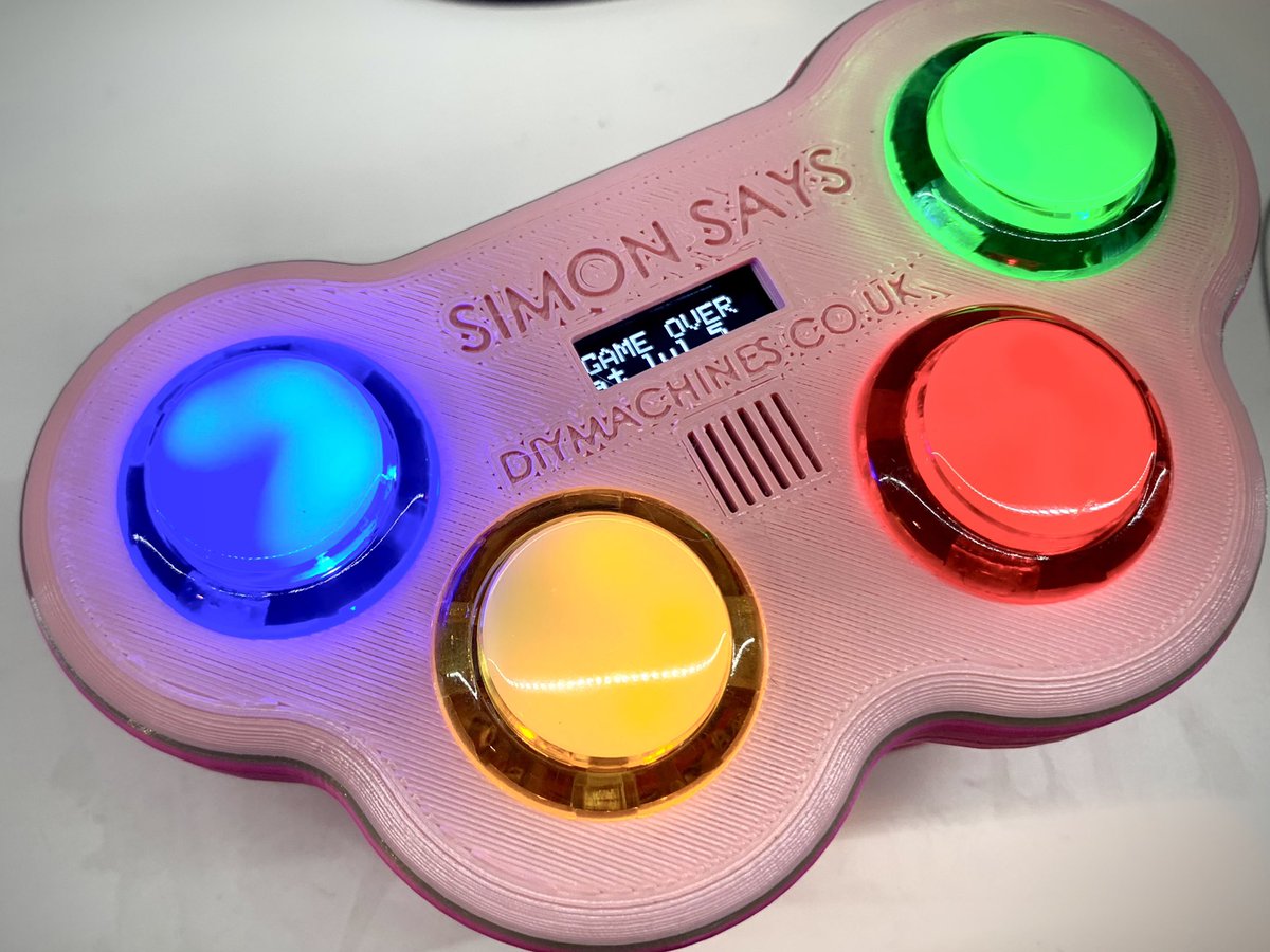 Daniel Klein (@mrdanielklein) on Twitter photo Running :) This is the Simon Says game from <a href="/MachinesDiy/">DIYMachines</a> that was the project in <a href="/alienslacker/">Alien3D - #BeABetterHuman - #ChooseDecency</a> ‘s March UFO box. Bubblegum pink too with a (unseen) <a href="/prusament/">Prusament</a> Ms Pink shiny base.
Good times! :) Running :) This is the Simon Says game from <a href="/MachinesDiy/">DIYMachines</a> that was the project in <a href="/alienslacker/">Alien3D - #BeABetterHuman - #ChooseDecency</a> ‘s March UFO box. Bubblegum pink too with a (unseen) <a href="/prusament/">Prusament</a> Ms Pink shiny base.
Good times! :)