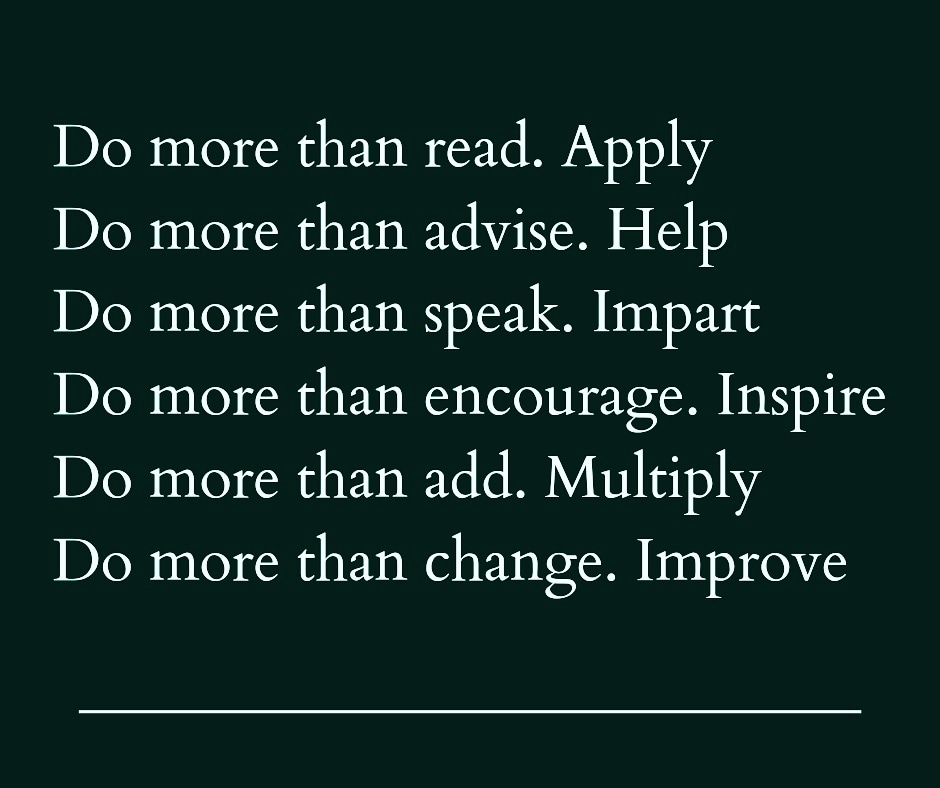 Do more....
